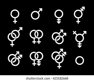 Set of gender symbols