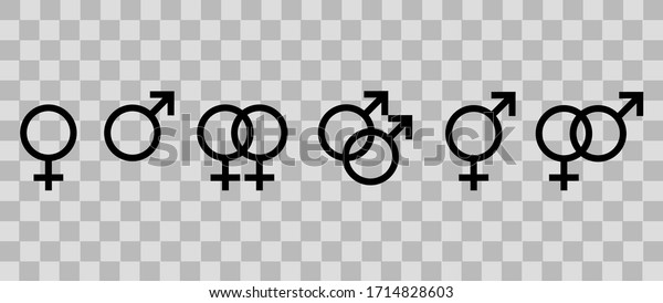 Set Gender Symbols Concept Sexual Orientation Stock Vector Royalty