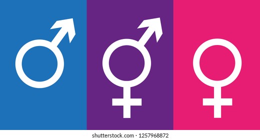 Set Of Gender Symbols Including Neutral Icon Vector Illustration EPS10