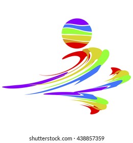  Set of gender symbols with stylized silhouettes: male, female and unisex or 
transgender. Isolated vector illustration.