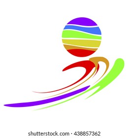  Set of gender symbols with stylized silhouettes: male, female and unisex or 
transgender. Isolated vector illustration.