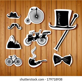Set of gentleman's accessories. Vector illustration