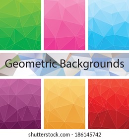 Set of geometric abstract background