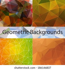 Set of geometric abstract background