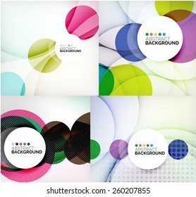 Set of geometric abstract backgrounds, small collection