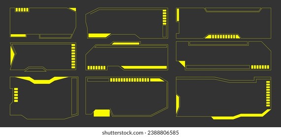 Set of geometric abstract frame in trendy style. Minimal forms for web design, posters, social media, etc.