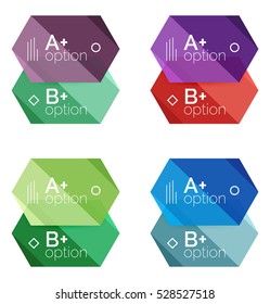 Conjunto de banners de infografía geométricos abstractos para su contenido