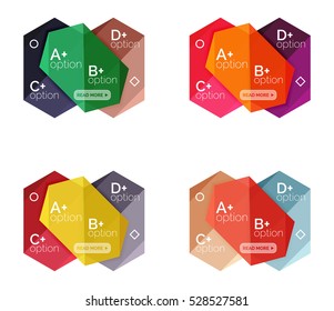 Set of geometric abstract infographic banners for your content