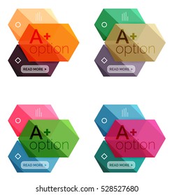 Conjunto de banners de infografía geométricos abstractos para su contenido