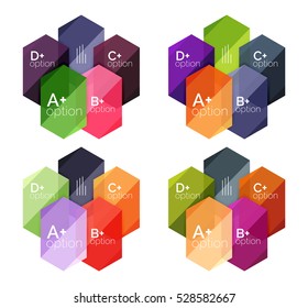 Set of geometric abstract infographic banners for your content
