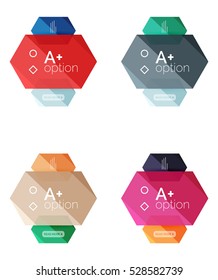 Set of geometric abstract infographic banners for your content