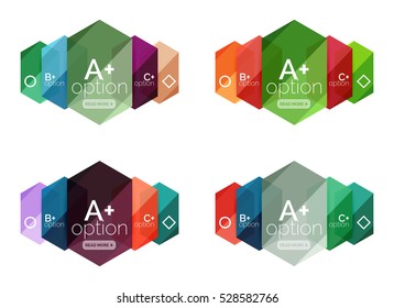 Set of geometric abstract infographic banners for your content