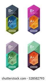 Set of geometric abstract infographic banners for your content