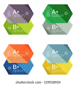 Set of geometric abstract infographic banners for your content