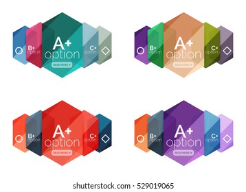 Set of geometric abstract infographic banners for your content
