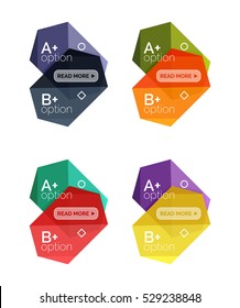 Set of geometric abstract infographic banners for your content