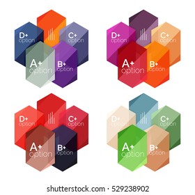 Set of geometric abstract infographic banners for your content