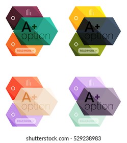 Set of geometric abstract infographic banners for your content