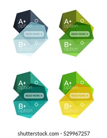 Conjunto de banners de infografía geométricos abstractos para su contenido