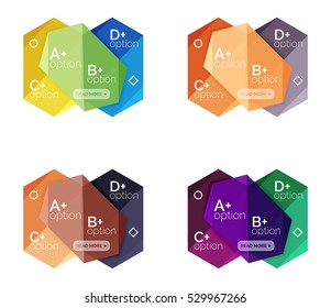 Conjunto de banners de infografía geométricos abstractos para su contenido