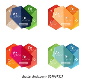 Set of geometric abstract infographic banners for your content