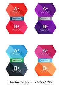 Set of geometric abstract infographic banners for your content