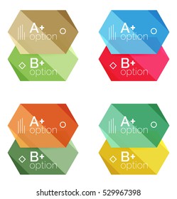 Set of geometric abstract infographic banners for your content