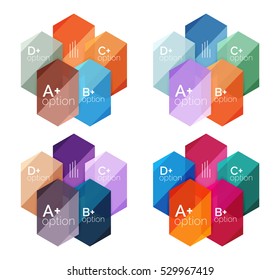 Set of geometric abstract infographic banners for your content