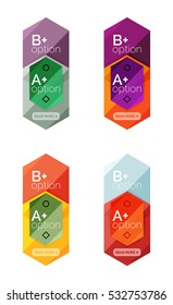 Set of geometric abstract infographic banners for your content
