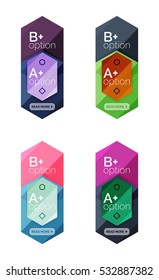 Set geometrischer abstrakter Infografikbanner für Ihre Inhalte