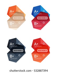 Set of geometric abstract infographic banners for your content