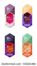 Set of geometric abstract infographic banners for your content