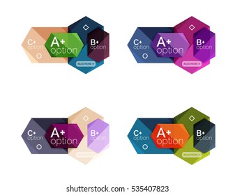 Set of geometric abstract infographic banners for your content