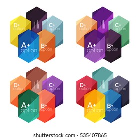 Set of geometric abstract infographic banners for your content