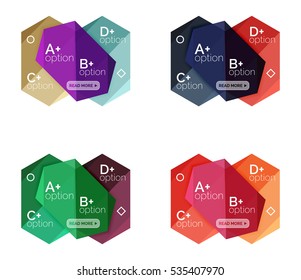 Set of geometric abstract infographic banners for your content