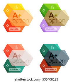 Set of geometric abstract infographic banners for your content