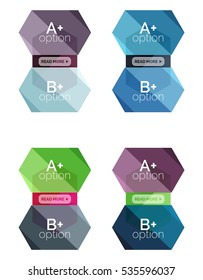 Set geometrischer abstrakter Infografikbanner für Ihre Inhalte