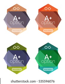 Set of geometric abstract infographic banners for your content