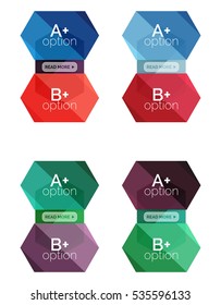 Conjunto de banners infográficos abstratos geométricos para seu conteúdo