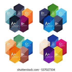 Set of geometric abstract infographic banners for your content