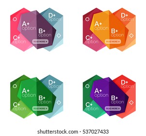 Set of geometric abstract infographic banners for your content