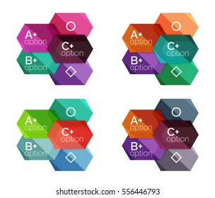 Set of geometric abstract infographic banners for your content