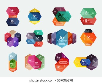 Set of geometric abstract infographic banners for your content