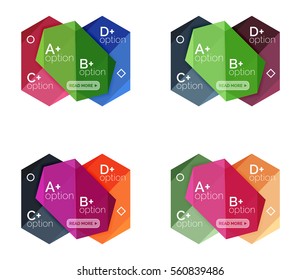 Set of geometric abstract infographic banners for your content