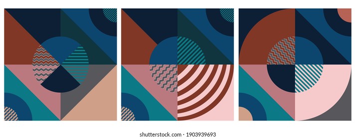 set geometric abstract pattern  background 
