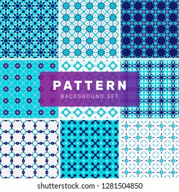 Set of geometric abstract patterns