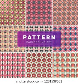 Set of geometric abstract patterns