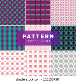 Set of geometric abstract patterns