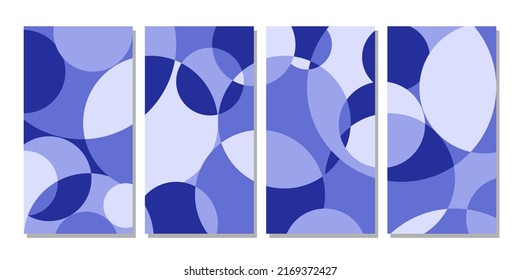 Set of geometric abstract round shape background