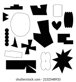Conjunto de formas geométricas y abstractas para la decoración de afiches de diseño gráfico. Ideal para eventos de arquitectura, diseño interior, etc.